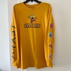 Pac-Man Yellow Long Sleeve Shirt